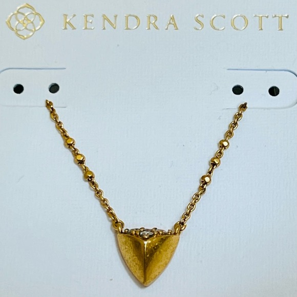 New Kenda Scott Perry Pendant Necklace in Vintage Gold - Picture 6 of 10
